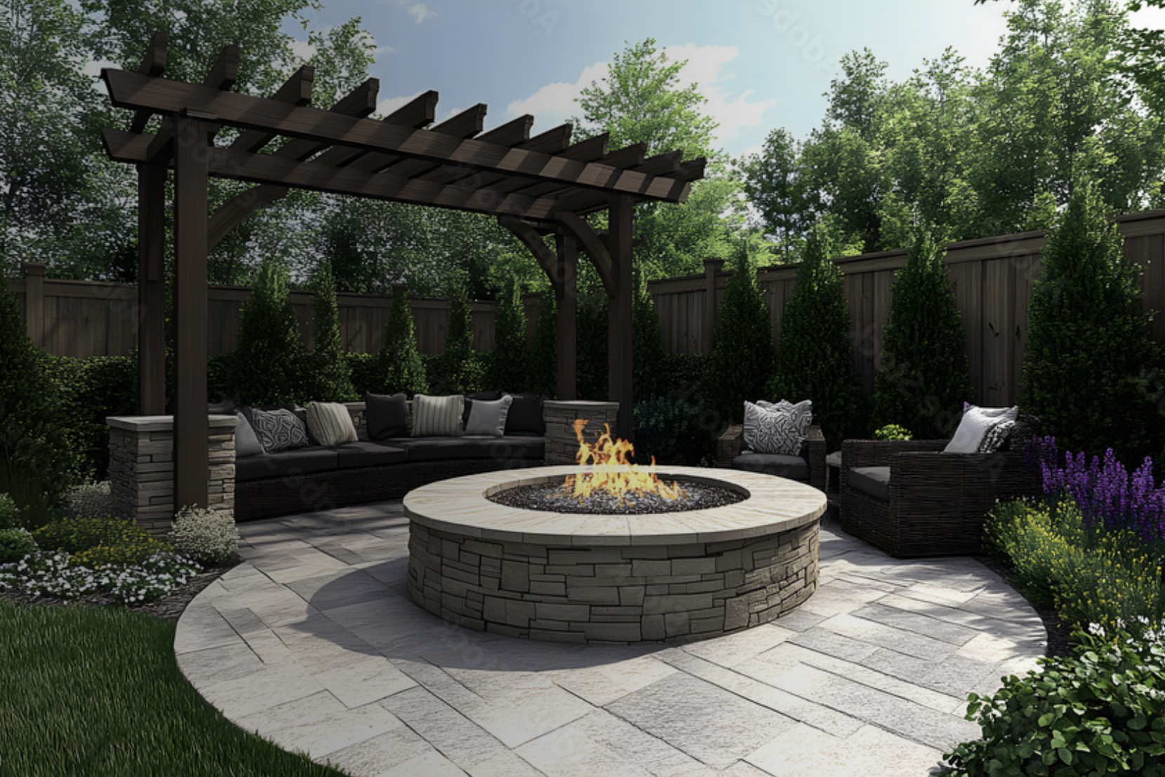 Stamped Concrete Walkway Stamped Concrete Walkway