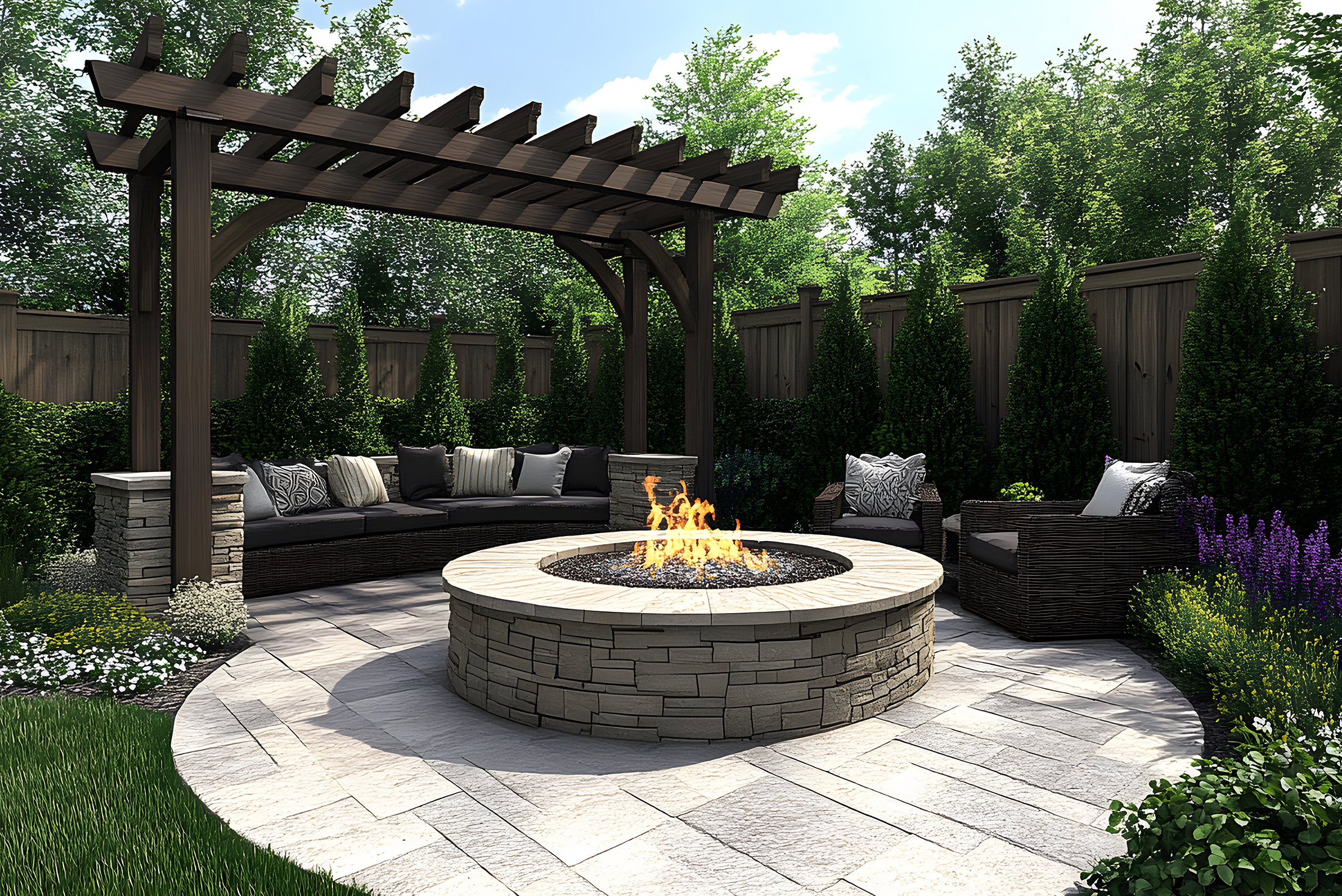 Stamped Concrete Walkway